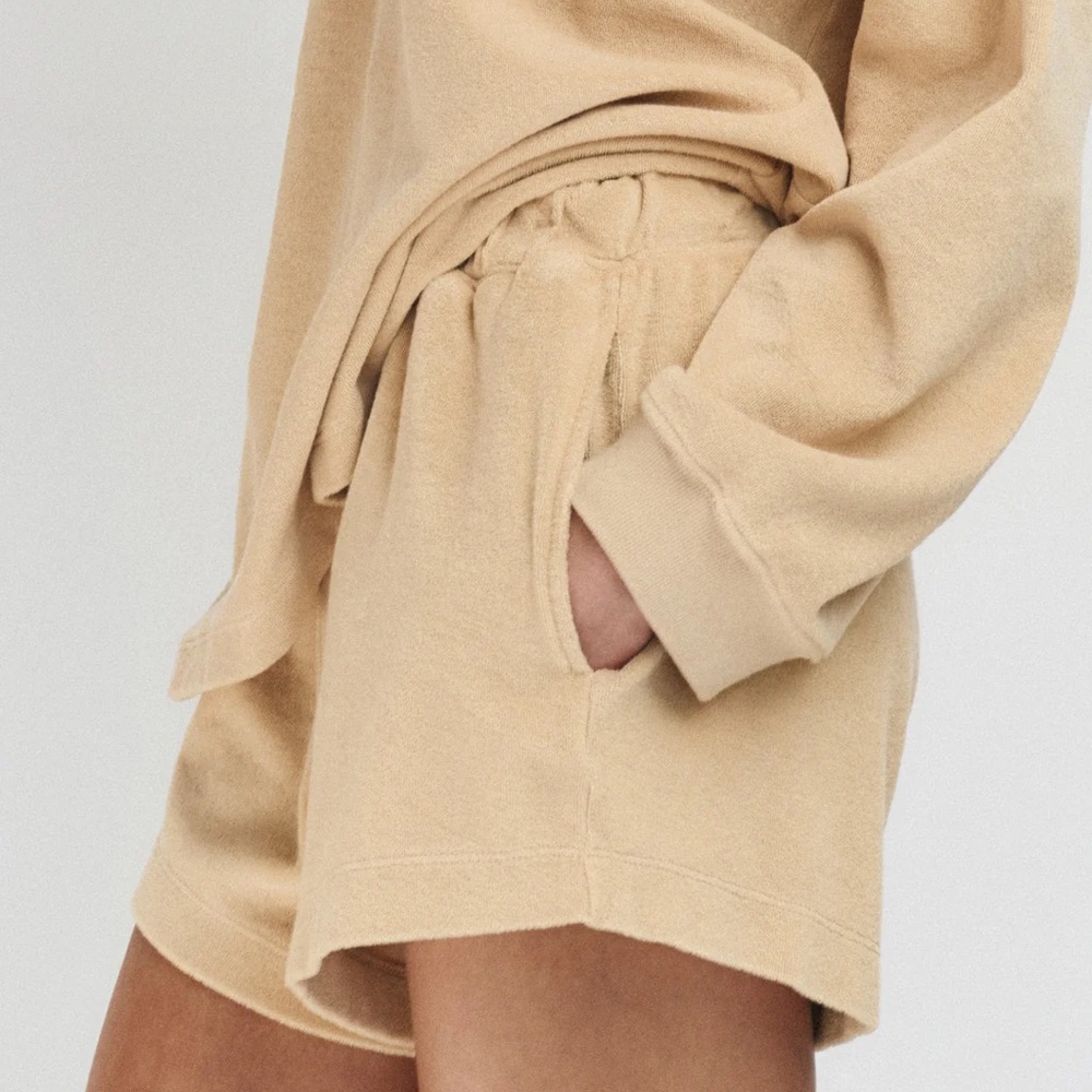 THE GREAT. Micro Terry shorts